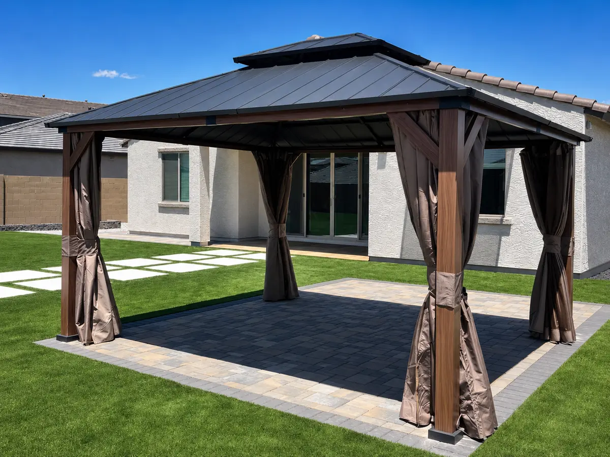 Completed gazebo assembly in Phoenix, Arizona