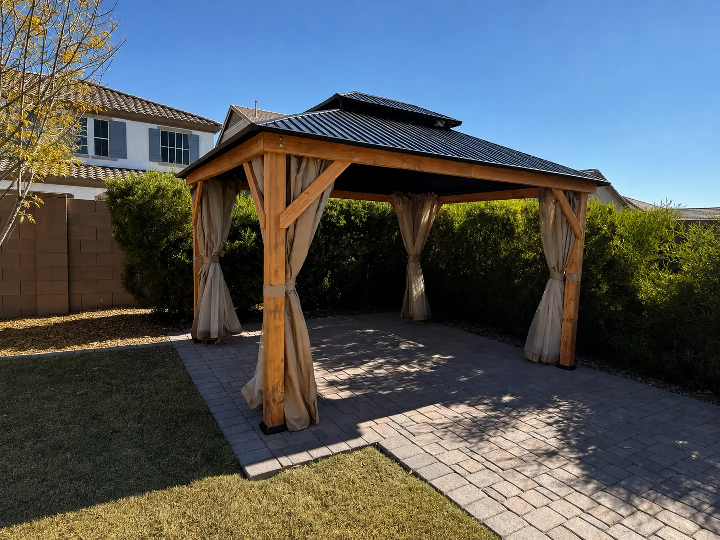 Finished gazebo assembly